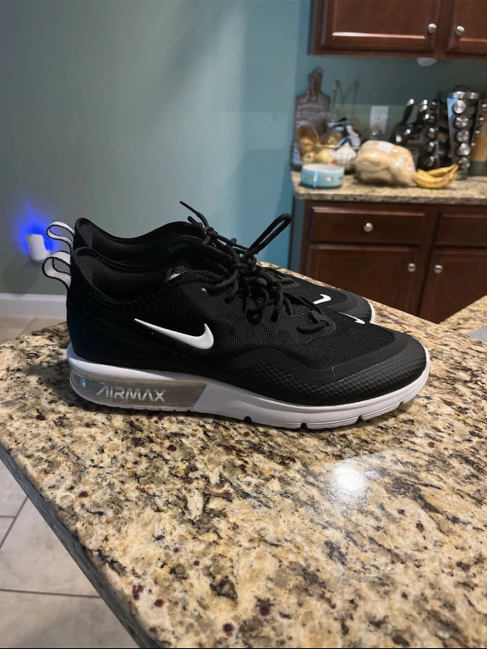 Nike Men’s Black and White Air Max Low-Top Sneakers